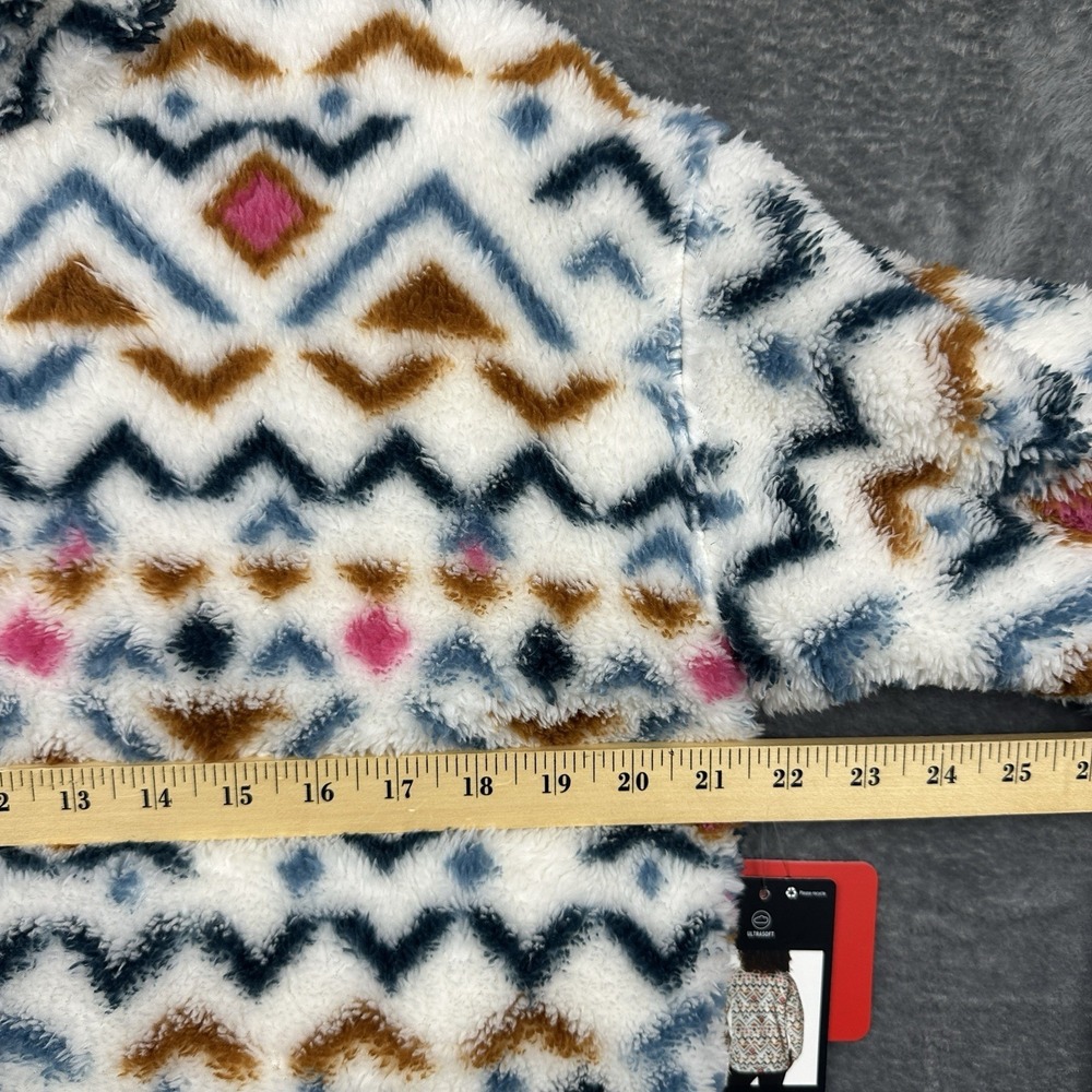 Eddie Bauer Aztec Sherpa Fleece Women's Medium 1/4 Zip Jacket Southwestern NWT - Picture 11 of 13